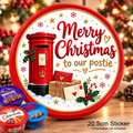 Christmas Chocolate Tub Sticker – Merry Christmas to Our Postie