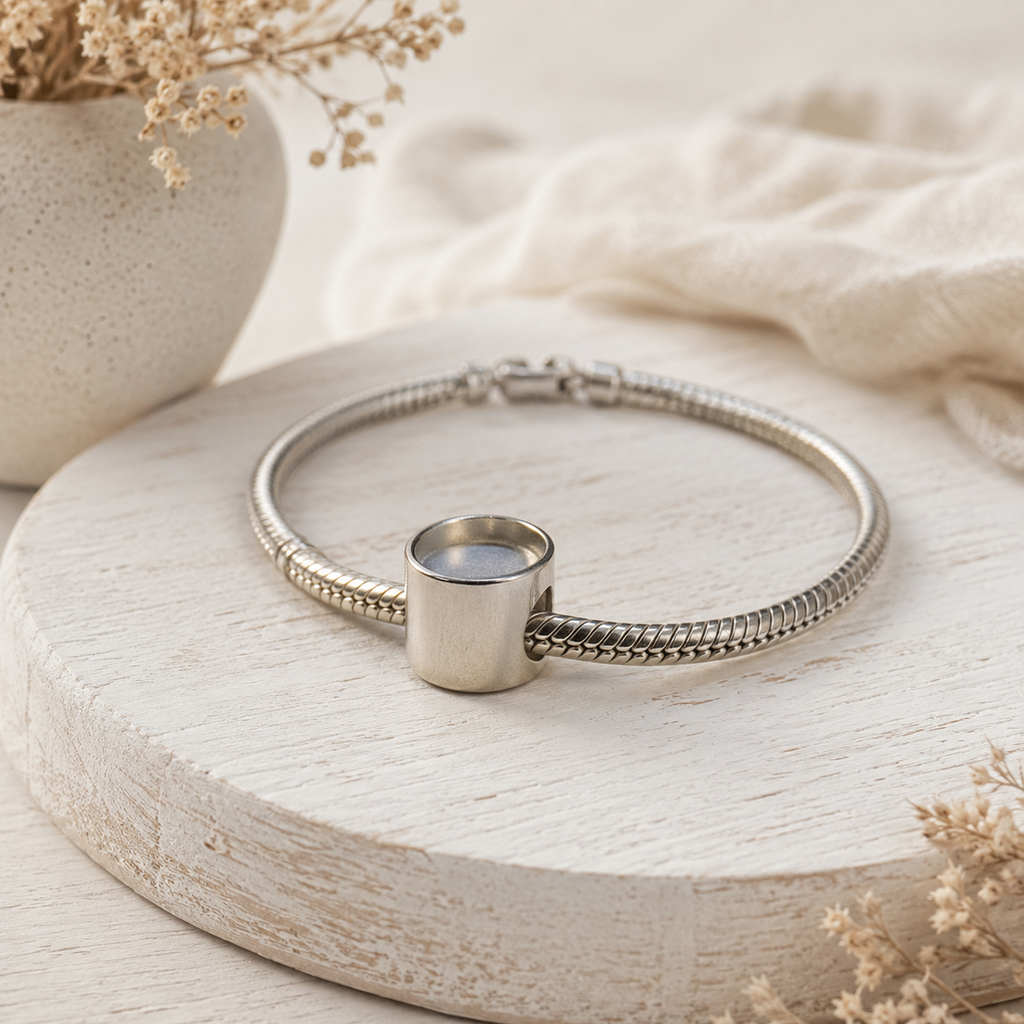 Solid Silver Round Charm