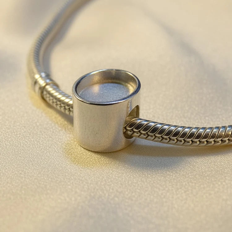 Solid Silver Round Charm