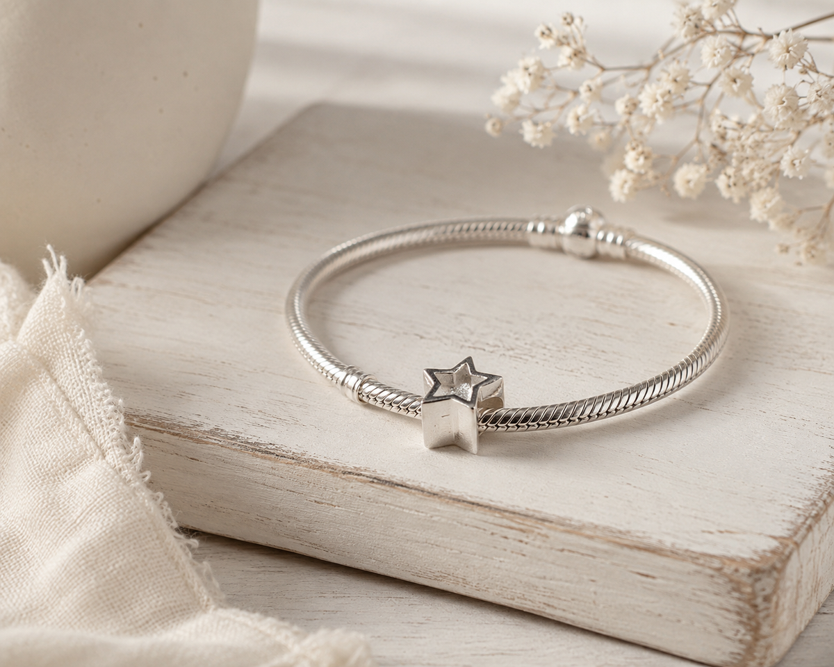 Solid Silver Star Charm