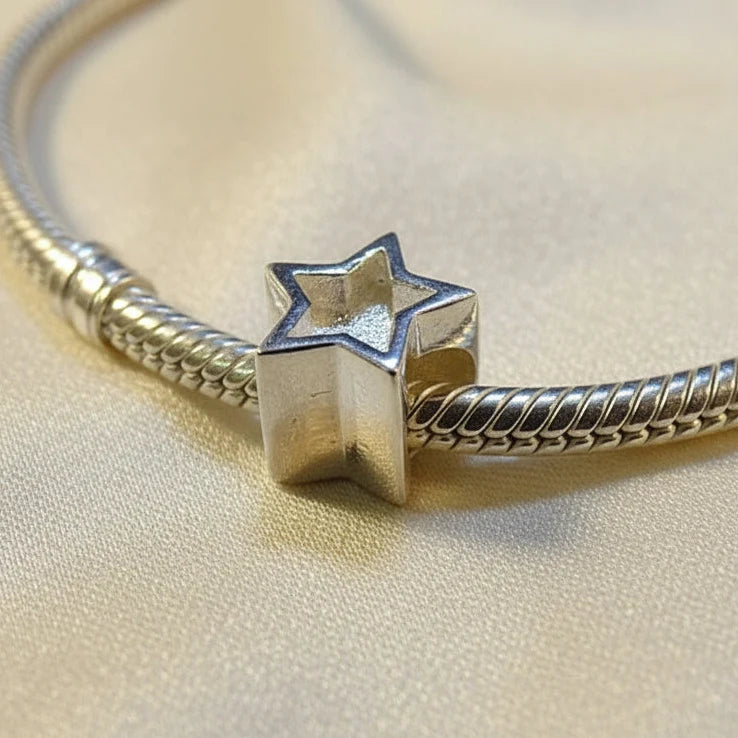 Solid Silver Star Charm