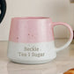 Personalised Hot Drink Preference Pink Speckled Ceramic Mug