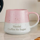 Personalised Hot Drink Preference Pink Speckled Ceramic Mug