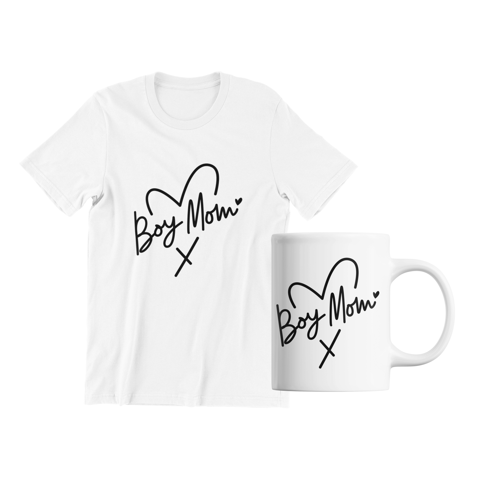 Boy mom - T-shirt & Mug Bundle