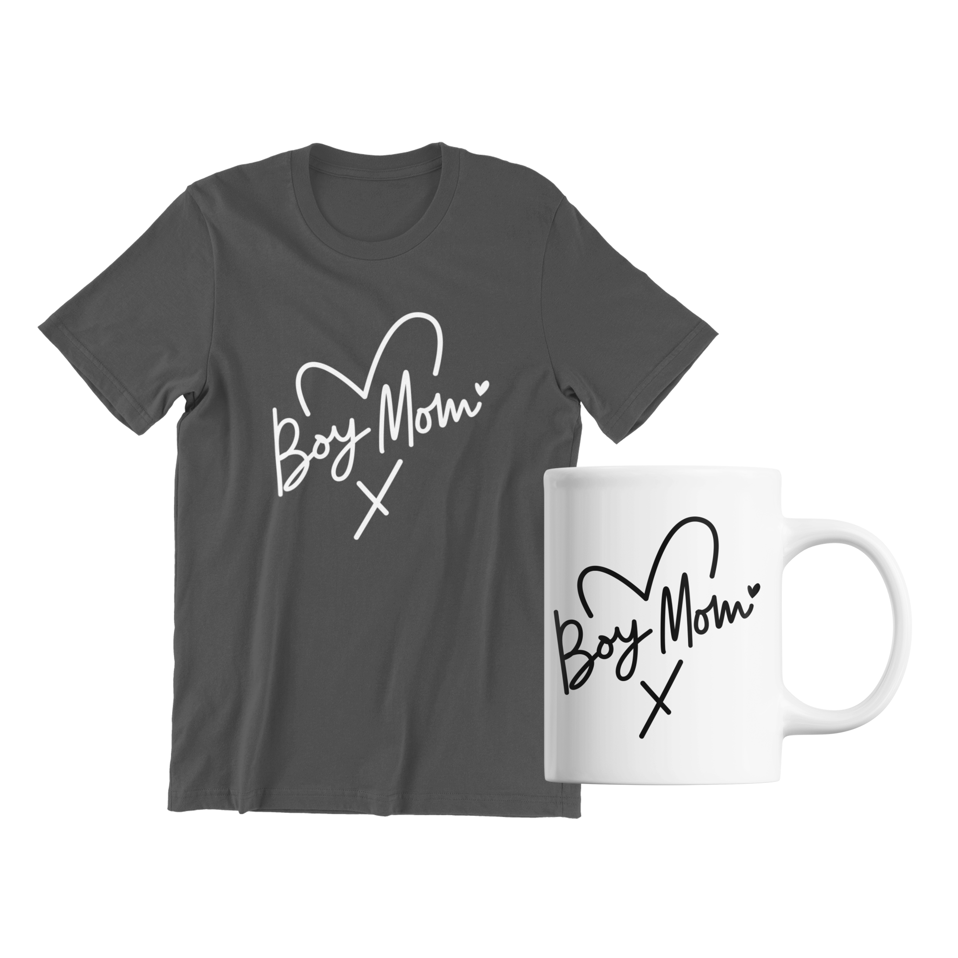 Boy mom - T-shirt & Mug Bundle