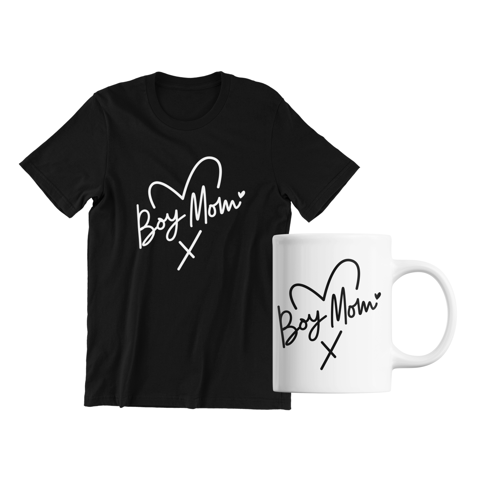 Boy mom - T-shirt & Mug Bundle