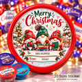 Personalised Christmas Chocolate Tub Sticker – Festive Teacher Gonks
