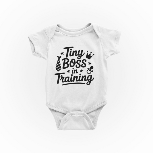 Tiny Boss In Training Boys - Baby Vest