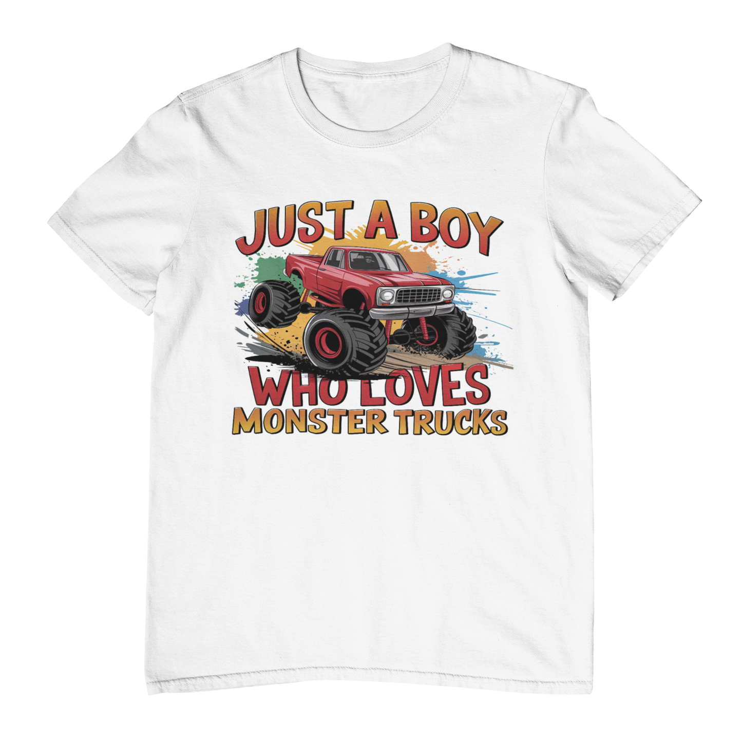 Just a boy who loves Monster Trucks - Children's T-Shirt