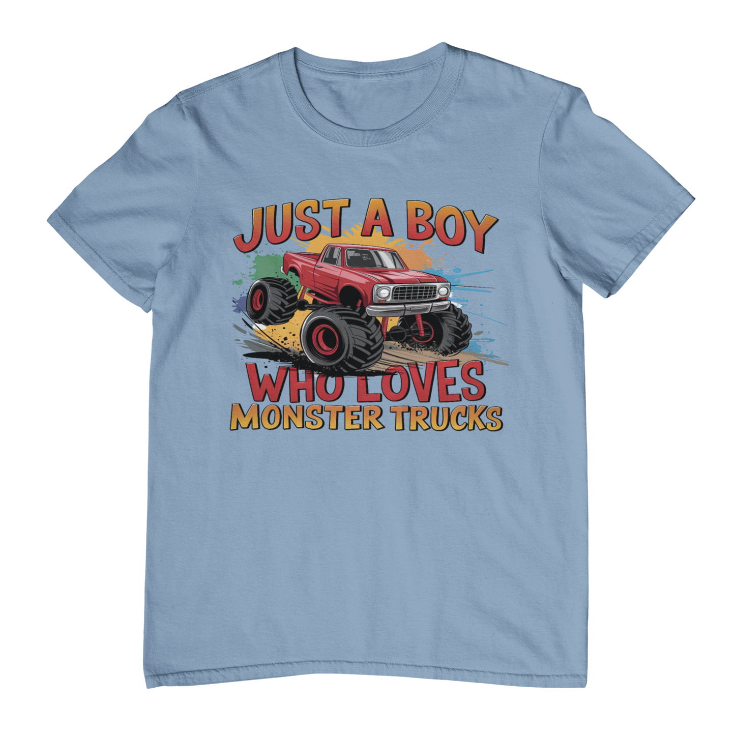 Just a boy who loves Monster Trucks - Children's T-Shirt