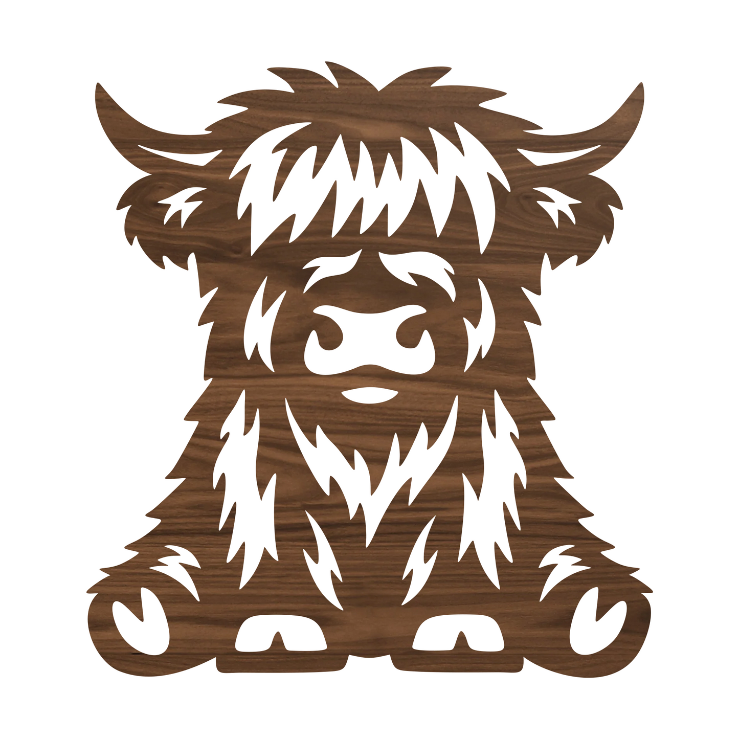 Sitting Highland Cow